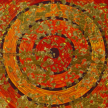 detail of Color image of Swartz painting: The Cabalistic Scheme of the Four Worlds #3