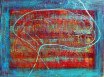 Color image of Swartz painting : While the light fails on a winter's afternoon, in a secluded chapel