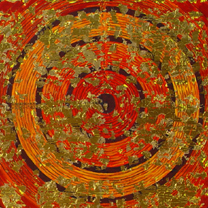 detail of Color image of Swartz painting: The Cabalistic Scheme of the Four Worlds #3
