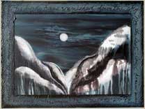 Color image of Swartz painting: The birds have vanished down the sky