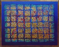 Color image of Swartz painting: Om Mani #4 (cobalt blue)