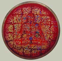 Color image of Swartz painting: Ten Sefiroth, #1 (alizarin crimson)