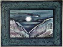 Color image of Swartz painting: So bright a gleam on the foot of my bed