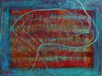 Color image of Swartz painting: While the light fails on a winter's afternoon, in a secluded chapel